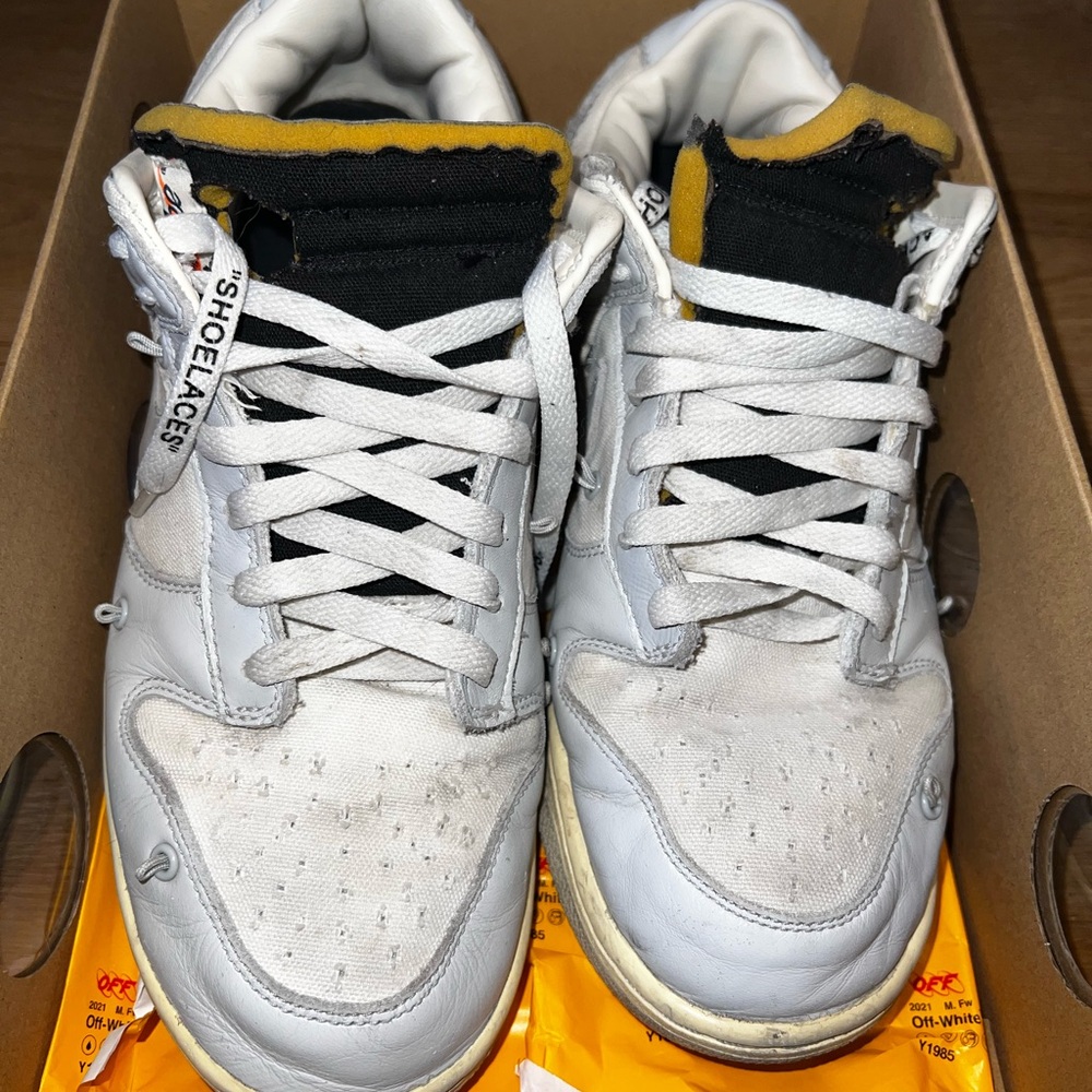 Off-White Nike Dunk Low in Sail and Neutral Grey-Green